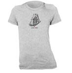 Lady Owl Fitted Women's T-Shirt