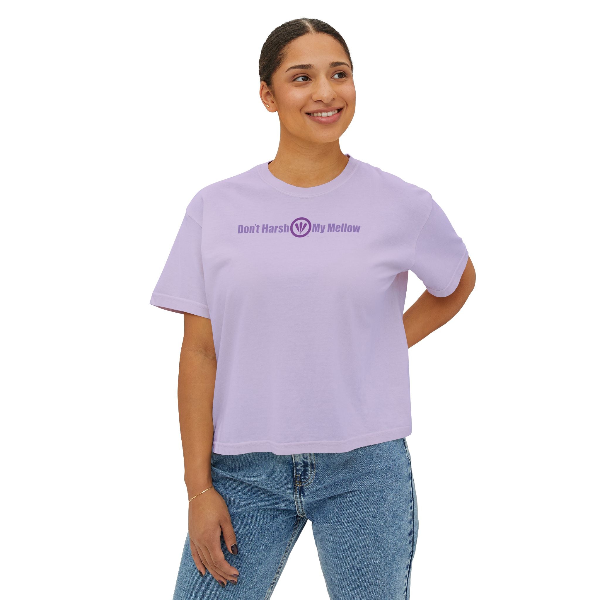 Women's Cropped Boxy Tee – Don't Harsh My Mellow, LLC